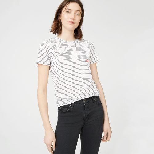 Club Monaco Color Black Leary Embroidered Tee