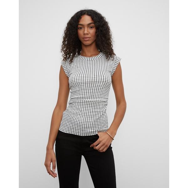 Club Monaco Textured Ruched Top