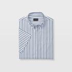 Club Monaco White Multi Slim Stripe Short-sleeve Shirt