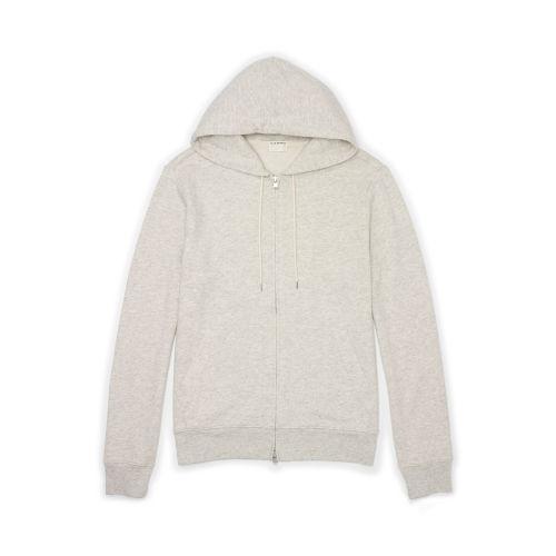 Club Monaco Color Grey Essential Zip Up Hoodie In Size Xl