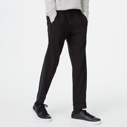Club Monaco Color Black Piped Elastic Pant