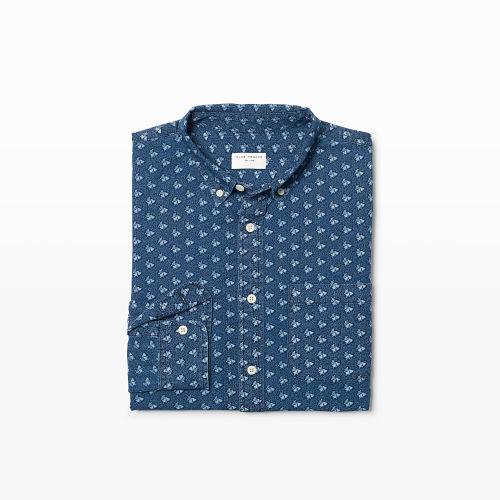 Club Monaco Slim Indigo Lily Shirt