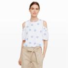 Club Monaco Color Cornflower Blue Portiana Cold-shoulder Top
