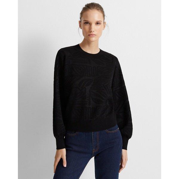 Club Monaco Black Geo Sweater