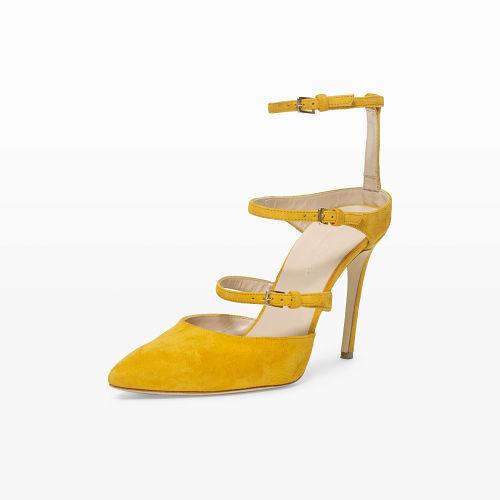 Club Monaco Color Mustard Meradyth Suede Pump