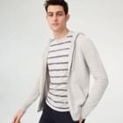 Cl Color Grey Boucle Full-zip Hoodie