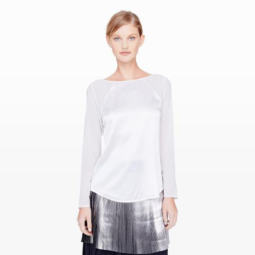 Club Monaco Color White Karmen Top In Size L