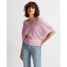Club Monaco Mauve Dolman Sleeve V-neck Sweater