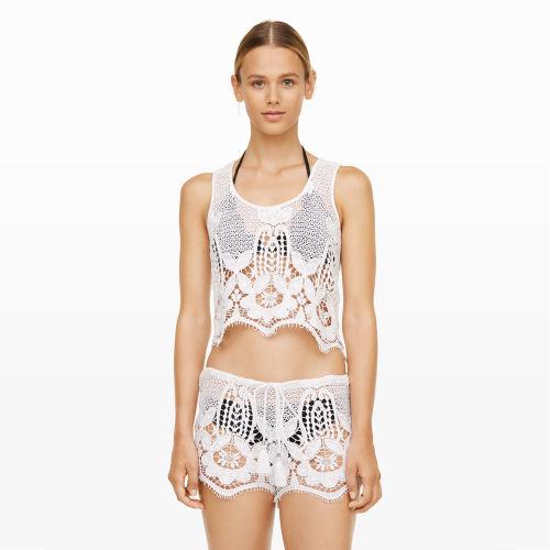 Club Monaco Color White Miguelina Ellease Lace Top