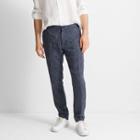 Club Monaco Navy Suffolk End-on-end Linen Pant
