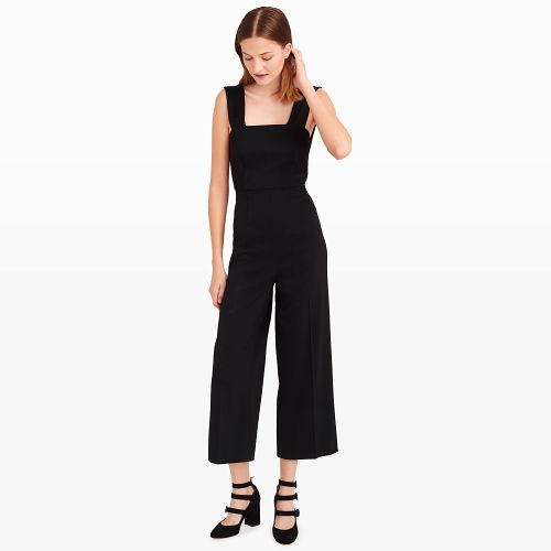 Club Monaco Color Black Cahndisse Tie-back Jumpsuit