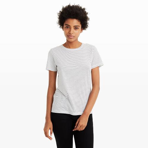 Club Monaco Color Pure White/soot Black Leary Crew Tee