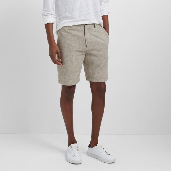 Club Monaco Green Multi Maddox 9 Chambray Short