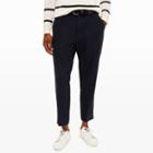 Club Monaco Color Navy Cropped Relaxed Trouser