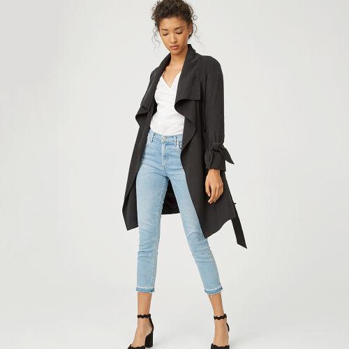 Club Monaco Color Black Ellayne Tie Trench