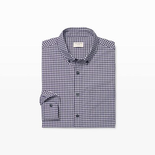 Club Monaco Color Purple Slim Violet Gingham Shirt