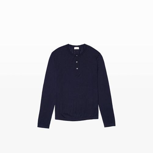 Club Monaco Color Blue Lux Merino Henley