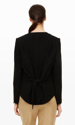 Club Monaco Color Black Ursula Back-tie Blazer In Size 2