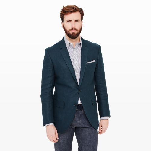 Club Monaco Color Green New Grant Linen Blazer