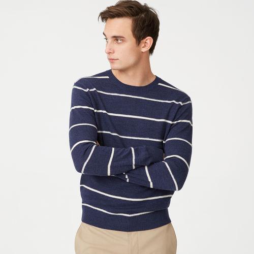 Club Monaco Color Blue Needle Punch Crew
