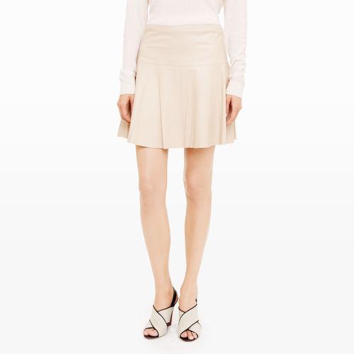 Club Monaco Color Brown Tobi Leather Skirt