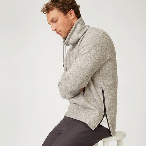 Club Monaco Color Grey Funnel Neck Sweatshirt