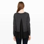 Club Monaco Color Grey Arlietta Split-back Sweater