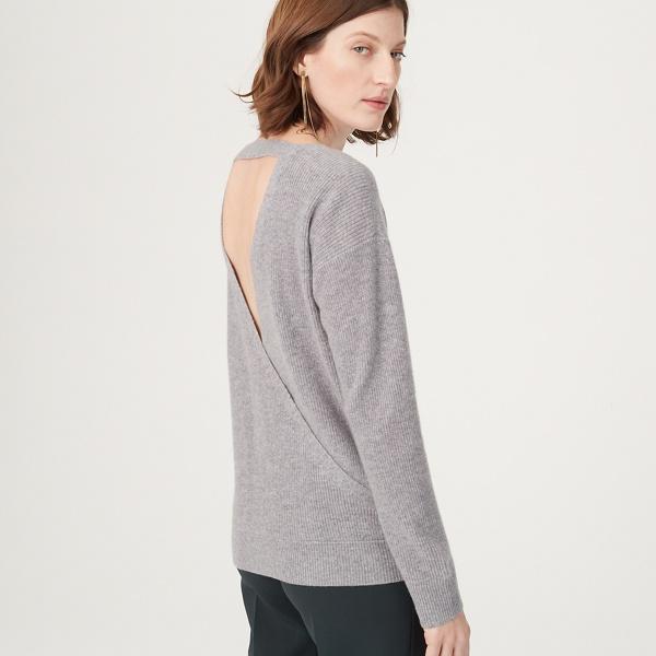 Club Monaco Medium Heather Grey Slaudia Cashmere Sweater