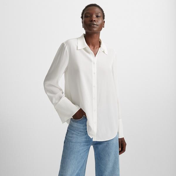 Club Monaco Bell Cuff Silk Shirt