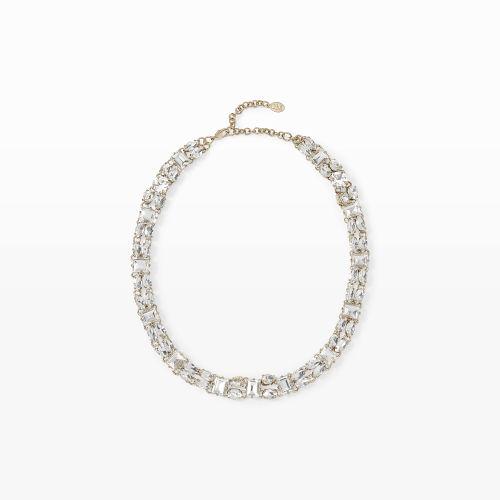 Club Monaco Color Silver Jasper Crystal Necklace
