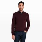 Club Monaco Color Carmine Multi Merino Quarter-zip Sweater