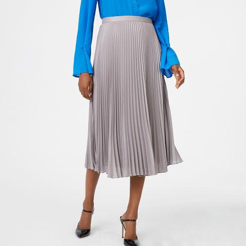 Club Monaco Color Silver Annina Pleated Skirt