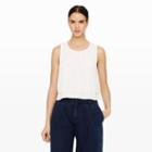 Club Monaco Color White Cilla Grid-lace Crop Top