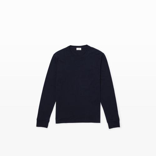 Club Monaco Color Blue Long-sleeve Solid Crew