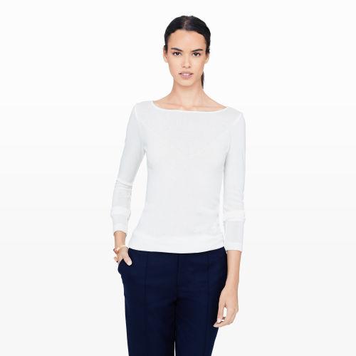 Club Monaco Color White Brooke Top In Size Xs
