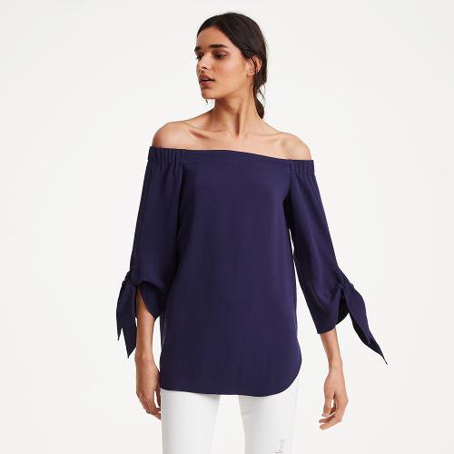Club Monaco Color Blue Sophiya Top