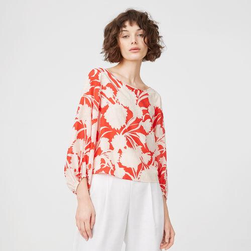 Club Monaco Color Papaya Multi Valterra Top