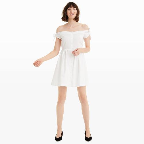 Club Monaco Color White Ahnn Off The Shoulder Dress