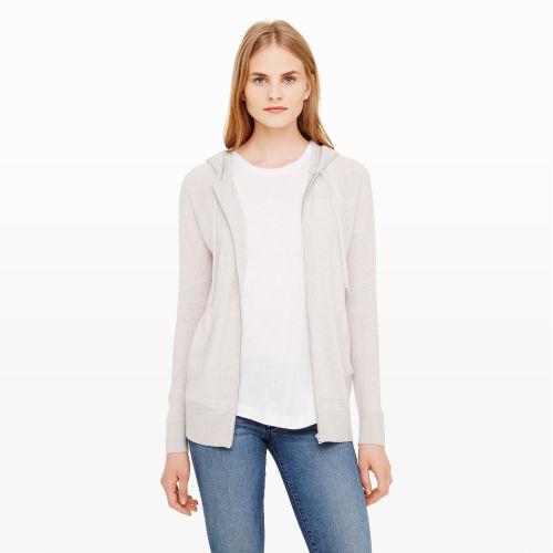 Club Monaco Color Grey Rushida Cashmere Hoodie In Size Xs