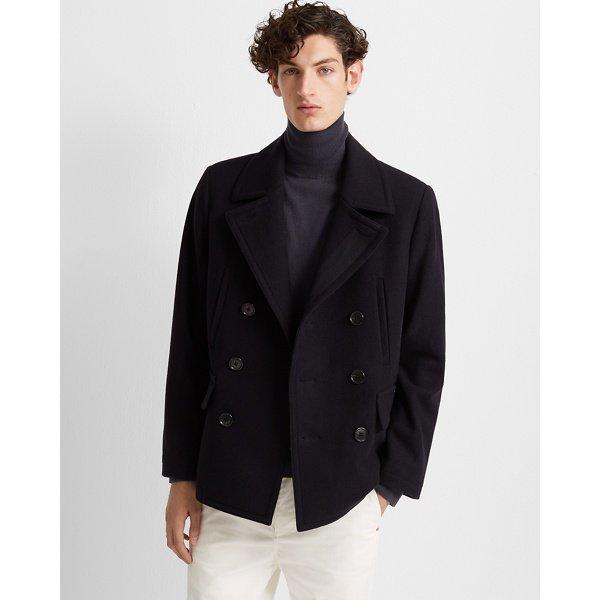 Club Monaco Navy Wool-blend Peacoat
