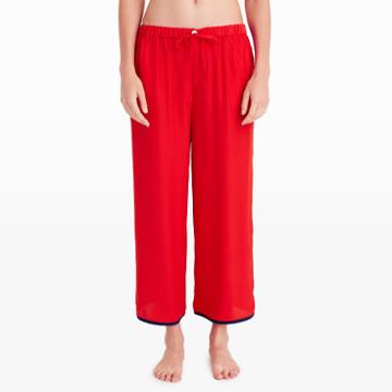 Sleepy Jones Color Red Sleepy Jones Silk Culottes