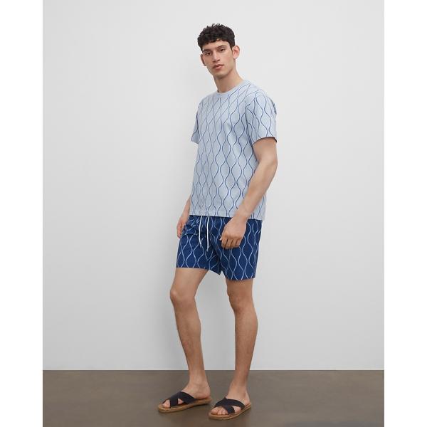 Club Monaco Bo Wave Print Swim Shorts