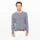 Club Monaco Color Blue Split-stitch Crewneck Sweater