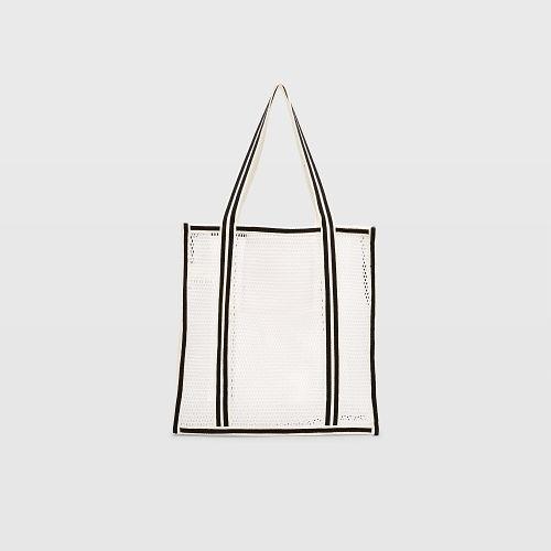 Club Monaco Color White Mesh Beach Bag