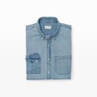 Club Monaco Color Blue Classic Bd Denim Shirt