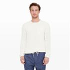 Club Monaco Color White Cotton Silk Crew Sweater