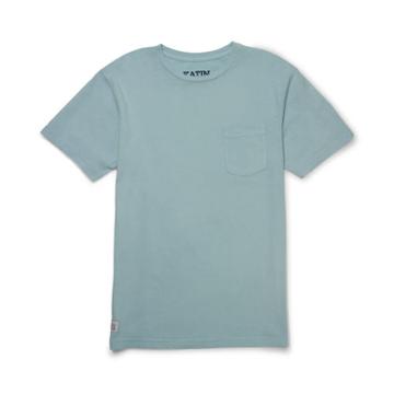 Club Monaco Color Blue Katin Garment-dyed Tee In Size M