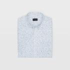 Club Monaco White Multi Slim Short-sleeve Dots Shirt