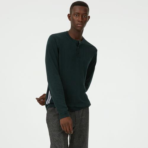 Club Monaco Color Green Striped Panel Henley