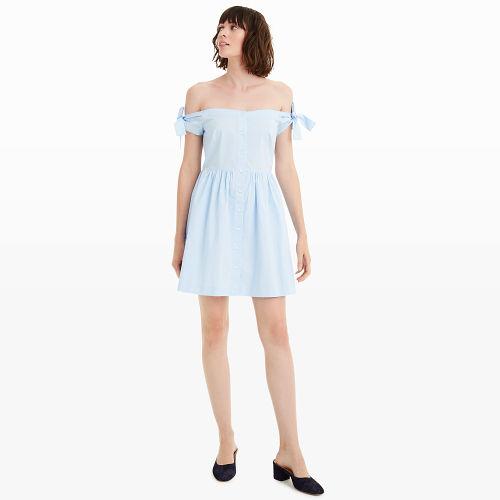 Club Monaco Color Blue Ahnn Off The Shoulder Dress